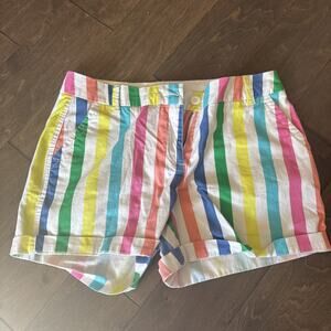 Women’s Crown And Ivy Shorts Rainbow Stripped Beach Colorful Size 8 Caroline